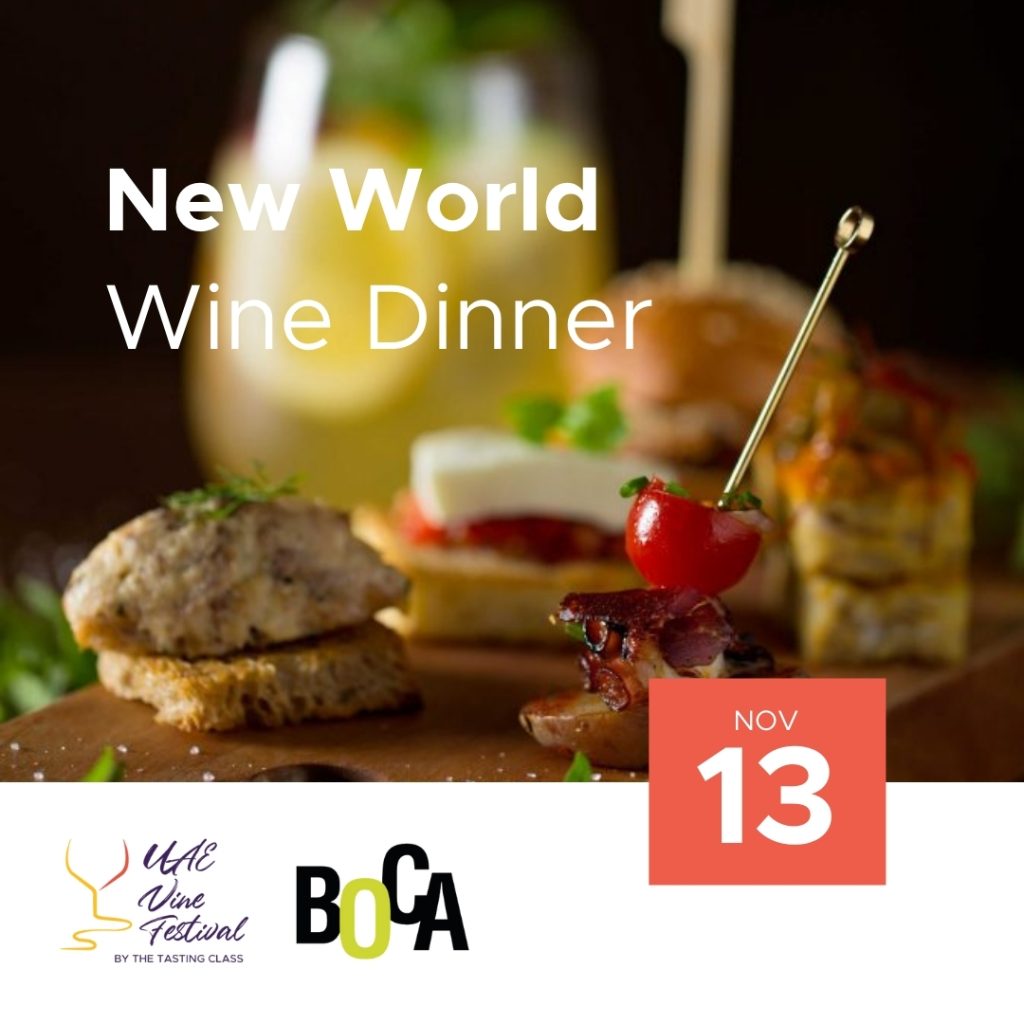 New World Wine Dinner at BOCA - 13 Nov